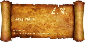 Laky Márk névjegykártya